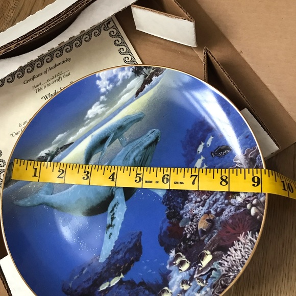 1991 Our Cherished Seas “Whale Song” plate in original packaging - Picture 5 of 9